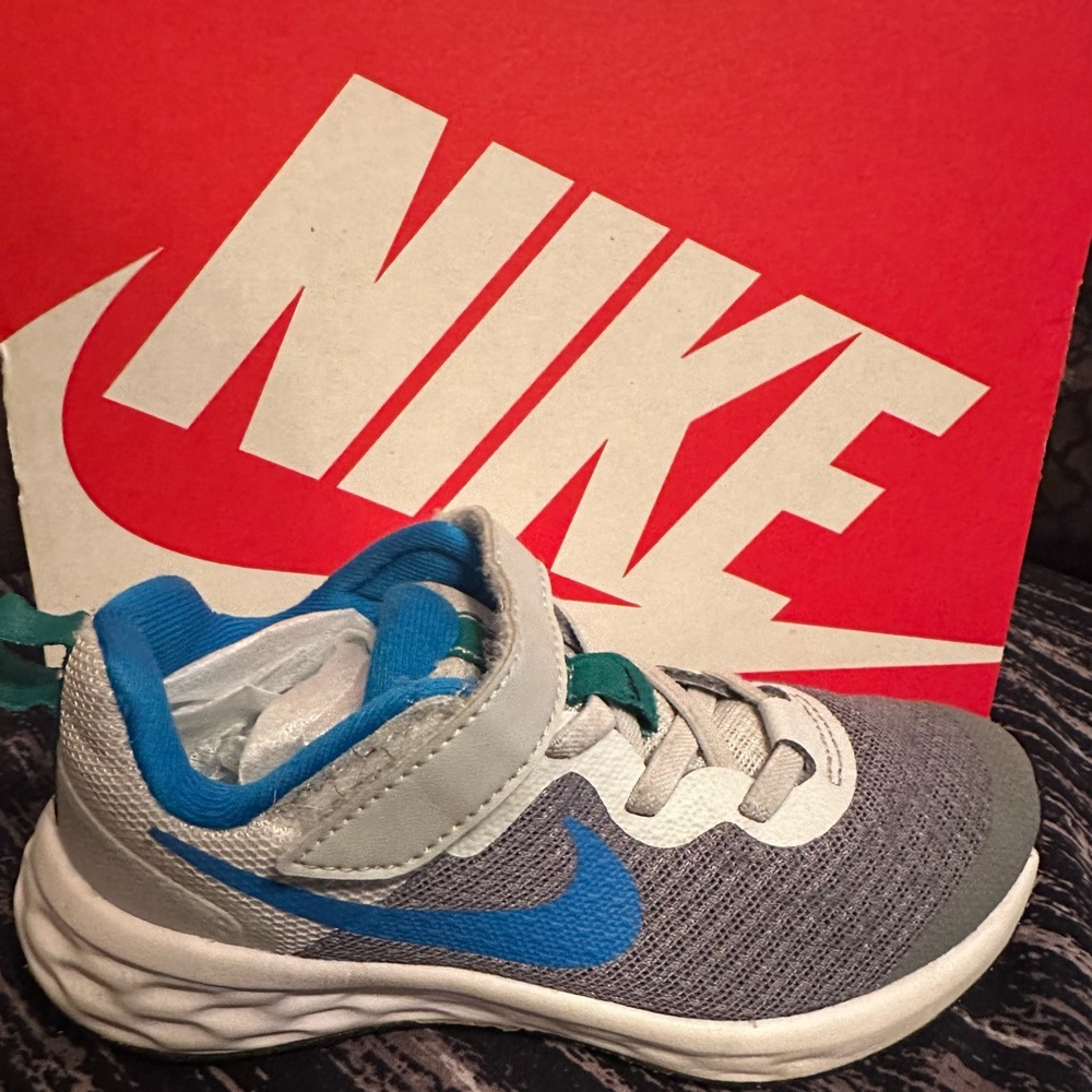 Blue and Grey Nike running Shoes